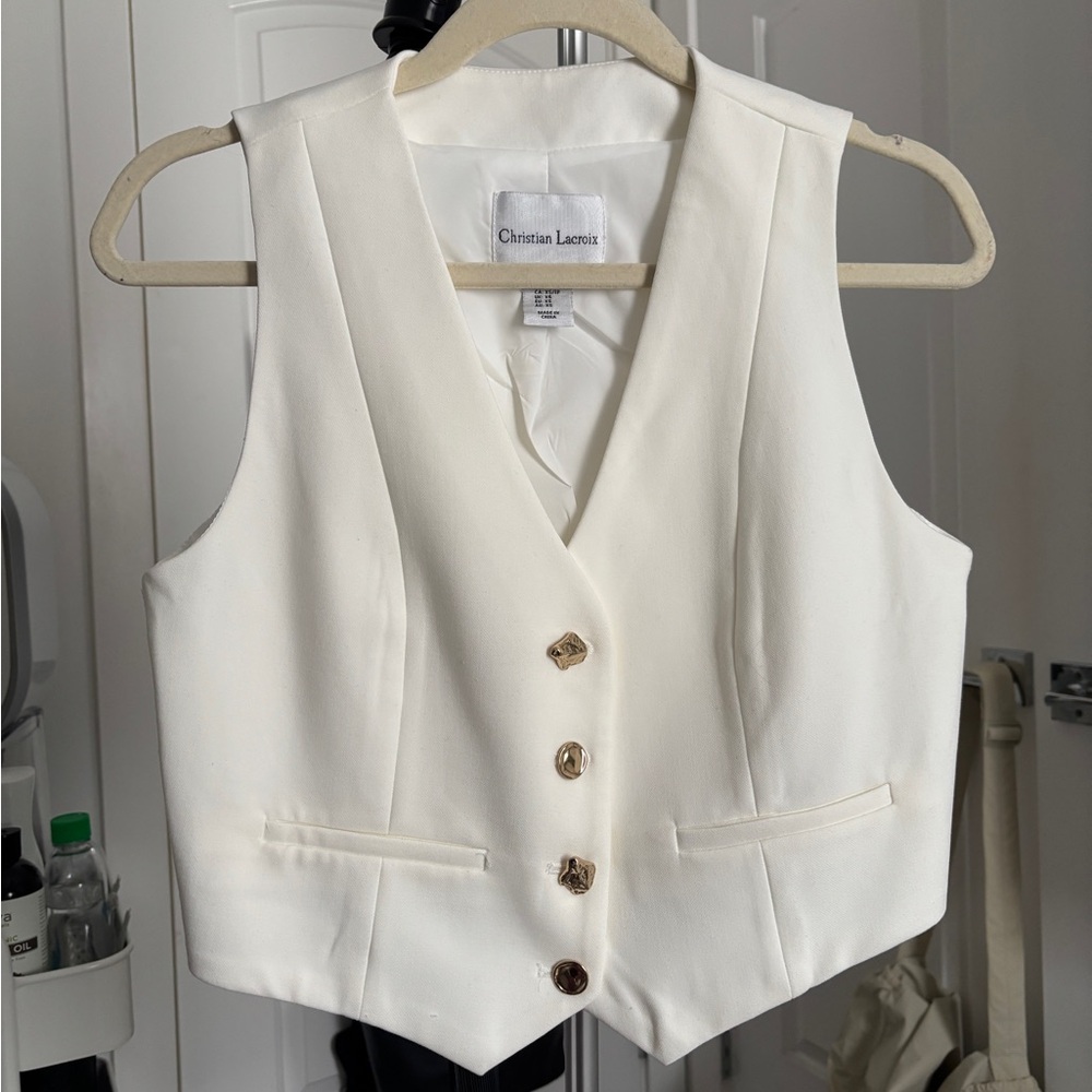 Christian Lacroix Ivory Buttoned Vest